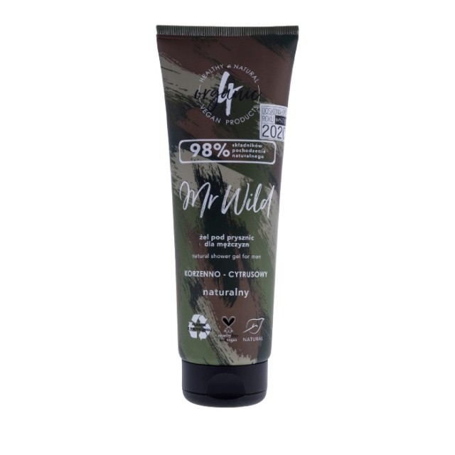 Prirodni gel za tuširanje sa mirisom mahovine i bergamota Mr Wild 4organic 250ml Prirodni gel za tuširanje sa mirisom mahovine i bergamota Mr Wild 4organic 250ml