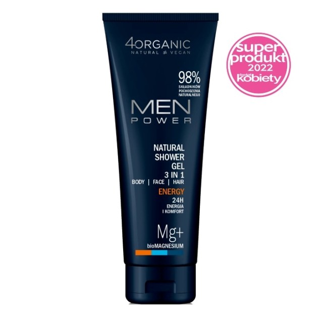 Prirodni gel za tuširanje za muškarce 3u1 Men Power 4organic 250ml Prirodni gel za tuširanje za muškarce 3u1 Men Power 4organic 250ml