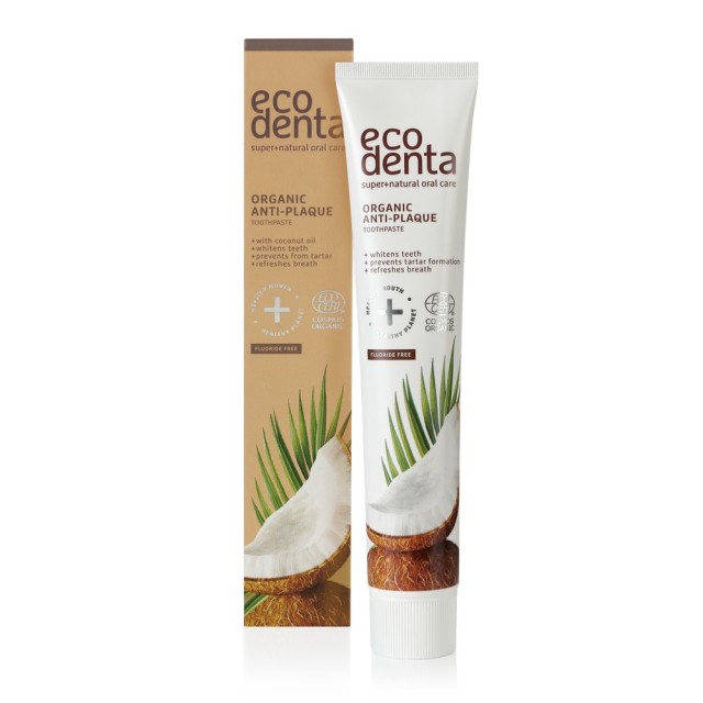 Pasta za zube protiv kamenca i plaka sa kokosovim uljem Ecodenta ORGANIC ANTI-PLAQUE 75ml Pasta za zube protiv kamenca i plaka sa kokosovim uljem Ecodenta ORGANIC ANTI-PLAQUE 75ml