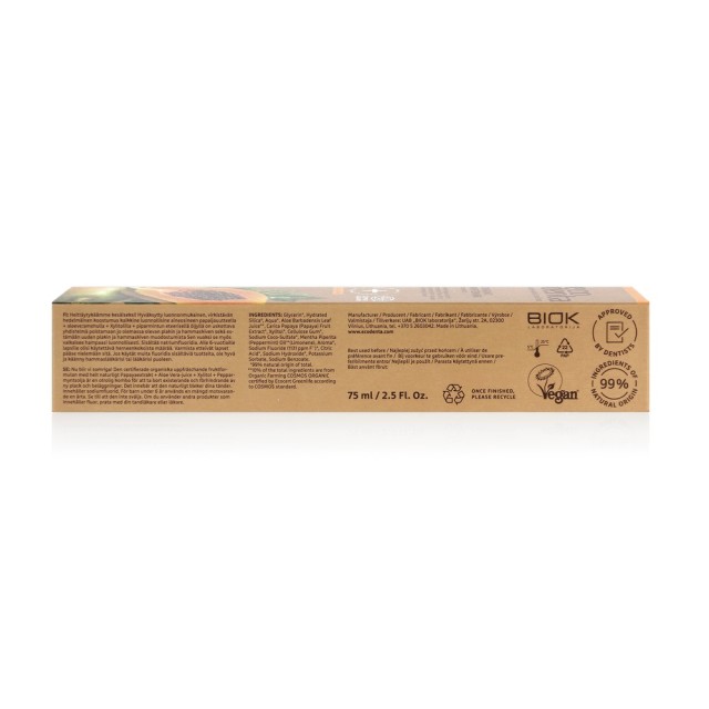 Pasta za zube sa efektom izbeljivanja zuba sa ektraktom papaje ORGANIC 75ml Pasta za zube sa efektom izbeljivanja zuba sa ektraktom papaje ORGANIC 75ml